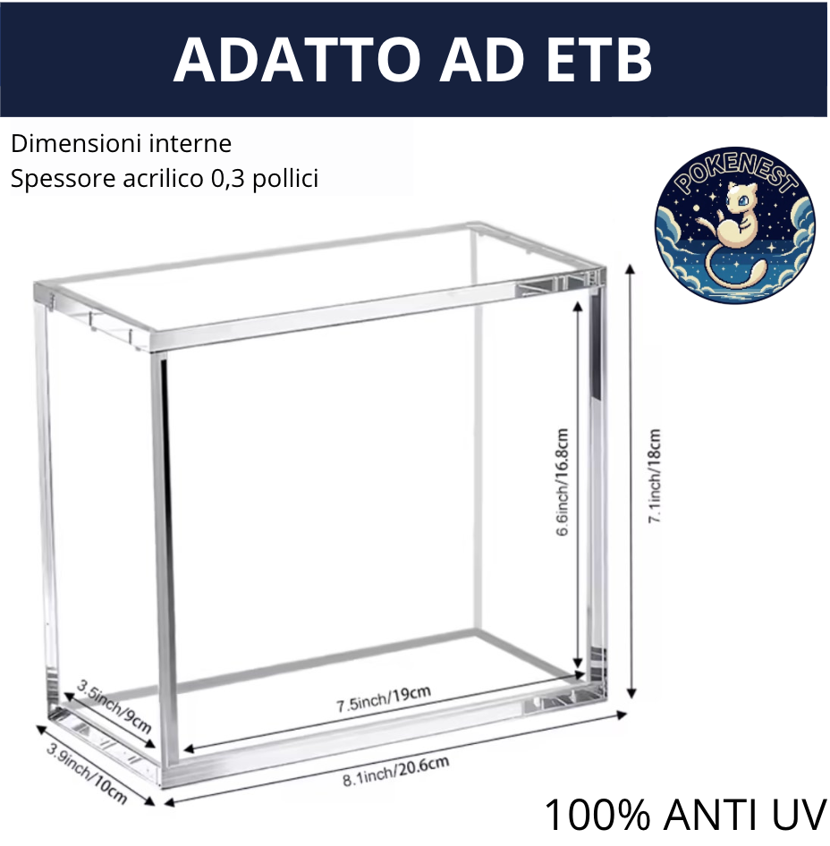 Case in Acrilico Magnetico Premium Anti-UV – Protezione per Display Box e ETB